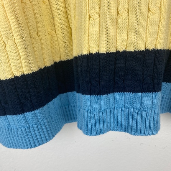 Liz golf Plus Size 2X Knit V-Neck Sweater Striped Cotton NWOT - Picture 6 of 12